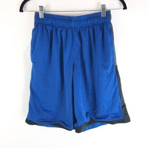 Reebok Mens Basketball Shorts Drawstring Elastic Waist Mesh Athletic Blue S